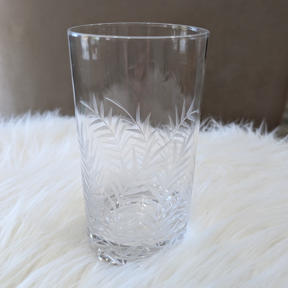 Tommy Bahama Etched Palm Highball Glass